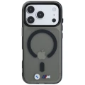 Etui BMW M IML Frosted Metal Logo Trims MagSafe do iPhone 18 Pro / 17 Pro, przezroczysto czarne (3/8)