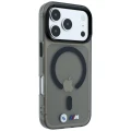 Etui BMW M IML Frosted Metal Logo Trims MagSafe do iPhone 18 Pro / 17 Pro, przezroczysto czarne (5/8)