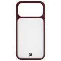 Etui Bizon Case Angelo do iPhone 18 Pro Max / 17 Pro Max, półprzezroczyste z burgundową ramką (2/6)