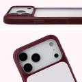 Etui Bizon Case Angelo do iPhone 18 Pro Max / 17 Pro Max, półprzezroczyste z burgundową ramką (3/6)