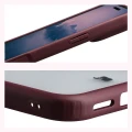 Etui Bizon Case Angelo do iPhone 18 Pro Max / 17 Pro Max, półprzezroczyste z burgundową ramką (4/6)
