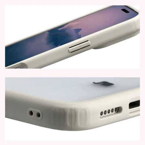 Etui Bizon Case Angelo do iPhone 18 Pro Max / 17 Pro Max, półprzezroczyste z beżową ramką (4/6)