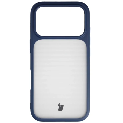 Etui Bizon Case Angelo do iPhone 18 Pro / 17 Pro, półprzezroczyste z granatową ramką (2/6)