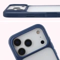 Etui Bizon Case Angelo do iPhone 18 Pro / 17 Pro, półprzezroczyste z granatową ramką (3/6)