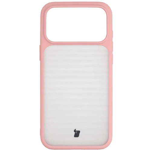 Etui Bizon Case Angelo do iPhone 18 Pro Max / 17 Pro Max, półprzezroczyste z jasnoróżową ramką (2/6)
