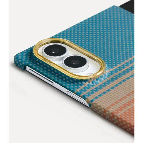 Etui aramidowe Pitaka Edge Case do MagSafe, do Galaxy Z Fold8, pomarańczowo-niebieskie z kevlarem (8/9)
