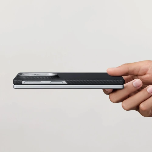 Etui aramidowe Pitaka Edge Case do MagSafe, do Galaxy Z Fold8, czarno-szare z kevlarem (6/10)