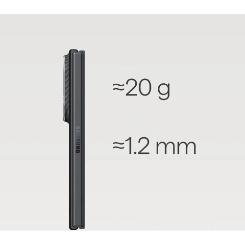 Etui aramidowe Pitaka Edge Case do MagSafe, do Galaxy Z Fold8, czarno-szare z kevlarem (7/10)