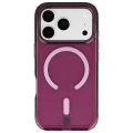 Etui brokatowe z pierścieniem magnetycznym Bizon Case SparklO do iPhone 18 Pro / 17 Pro, przezroczysto-burgundowe z brokatem (2/6)