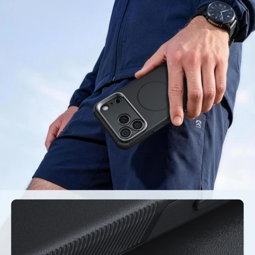 Etui ESR Cyber Tough Case Kickstand do MagSafe do iPhone 18 Pro Max / 17 Pro Max, czarne (7/8)