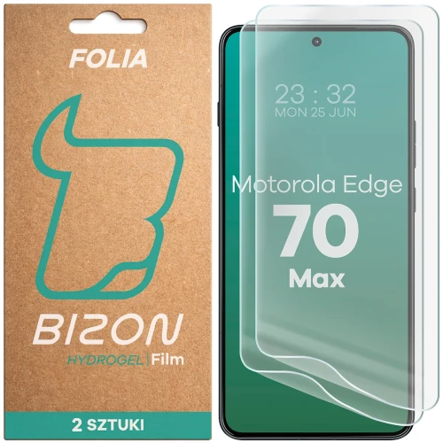 Folia hydrożelowa na ekran Bizon Film Hydrogel Front Duo do Motorola Edge 70 Max, 2 sztuki (1/5)