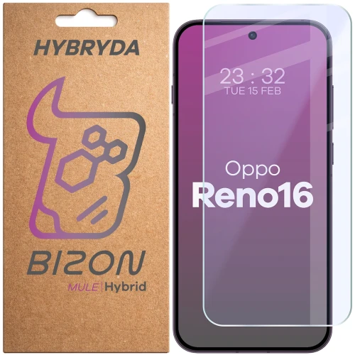 Elastyczne szkło hybrydowe Bizon Hybrid Mule do OPPO Reno16 (1/4)