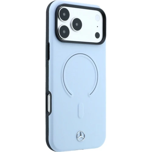 Etui Mercedes-Benz Leather 3D MagSafe do iPhone 18 Pro Max / 17 Pro Max, niebieskie (4/8)