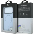 Etui Mercedes-Benz Leather 3D MagSafe do iPhone 18 Pro Max / 17 Pro Max, niebieskie (8/8)