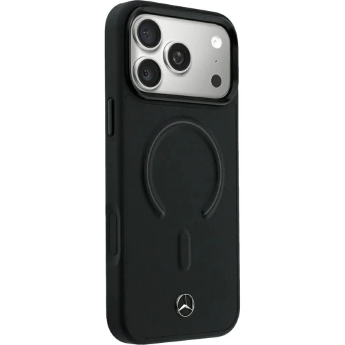Etui Mercedes-Benz Leather 3D MagSafe do iPhone 18 Pro Max / 17 Pro Max, czarne (4/8)