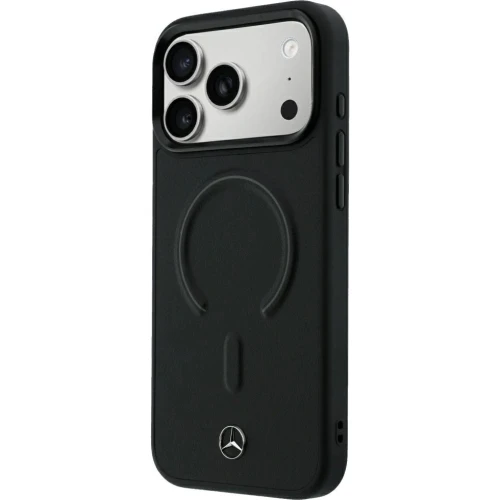 Etui Mercedes-Benz Leather 3D MagSafe do iPhone 18 Pro / 17 Pro, czarne (2/8)