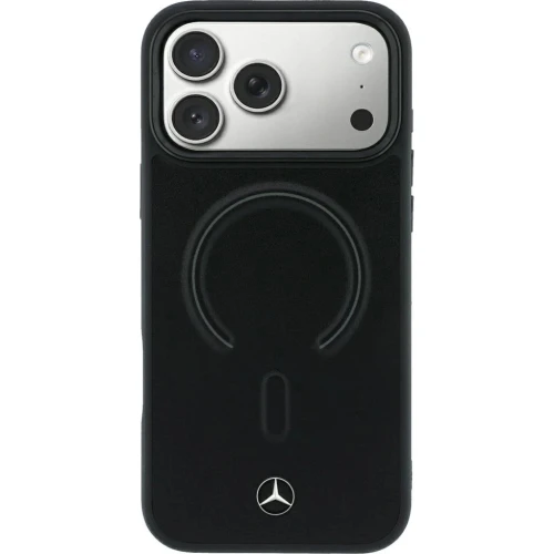 Etui Mercedes-Benz Leather 3D MagSafe do iPhone 18 Pro / 17 Pro, czarne (3/8)