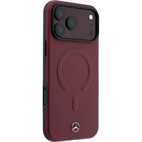 Etui Mercedes-Benz Leather 3D MagSafe do iPhone 18 Pro / 17 Pro, bordowe (4/8)
