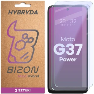 Elastyczne szkło hybrydowe Bizon Hybrid Mule Duo do Motorola Moto G37 Power 5G, 2 sztuki