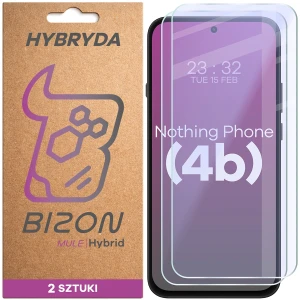 Elastyczne szkło hybrydowe Bizon Hybrid Mule Duo do Nothing Phone (4b), 2 sztuki