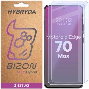 Elastyczne szkło hybrydowe Bizon Hybrid Mule Duo do Motorola Edge 70 Max, 2 sztuki