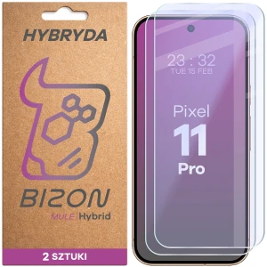 Elastyczne szkło hybrydowe Bizon Hybrid Mule Duo do Google Pixel 11 Pro, 2 sztuki