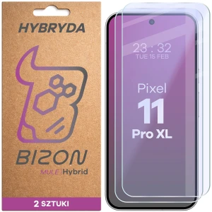 Elastyczne szkło hybrydowe Bizon Hybrid Mule Duo do Google Pixel 11 Pro XL, 2 sztuki