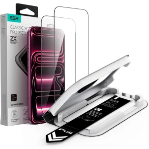 Szkło hartowane z ramką pozycjonującą ESR UltraFit Classic Screen Protector do iPhone 18 Pro / 17 Pro, 2 sztuki