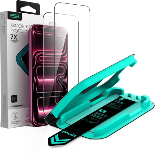 Szkło hartowane z ramką pozycjonującą ESR UltraFit Tempered Glass do iPhone 18 Pro Max / 17 Pro Max, 2 sztuki (1/7)