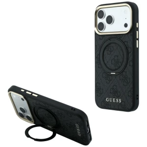 Etui Guess Ring Stand 360 4G Classic Logo do iPhone 18 Pro Max / 17 Pro Max do MagSafe, czarne