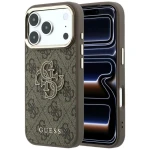 Etui Guess 4G Big Resin Logo do iPhone 18 Pro Max / 17 Pro Max, brązowe