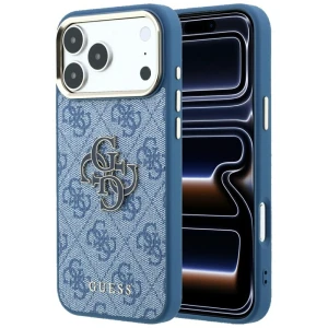 Etui Guess 4G Big Resin Logo do iPhone 18 Pro / 17 Pro, niebieskie