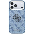 Etui Guess 4G Big Resin Logo do iPhone 18 Pro Max / 17 Pro Max, niebieskie