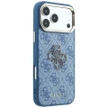 Etui Guess 4G Big Resin Logo do iPhone 18 Pro Max / 17 Pro Max, niebieskie