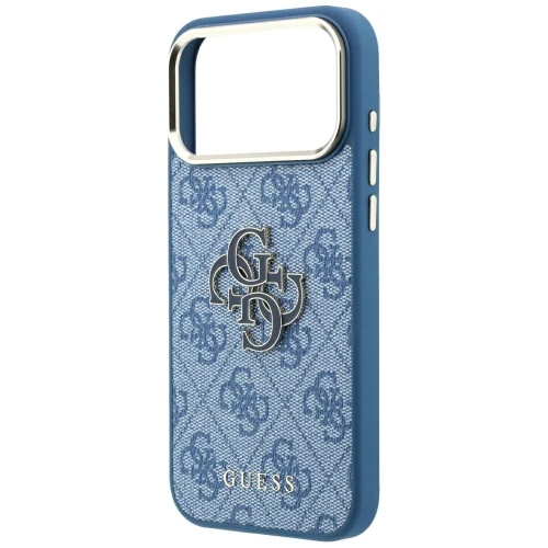 Etui Guess 4G Big Resin Logo do iPhone 18 Pro Max / 17 Pro Max, niebieskie