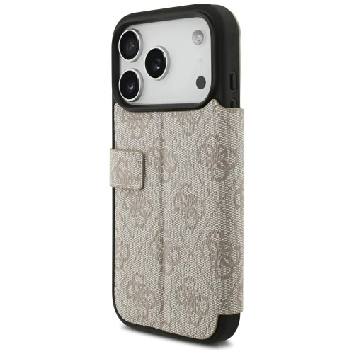 Etui Guess Book 4G Metal Logo do iPhone 18 Pro Max / 17 Pro Max, różowe