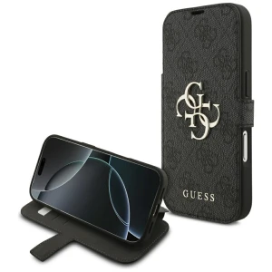 Etui Guess Book 4G Metal Logo do iPhone 18 Pro / 17 Pro, czarne