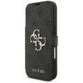 Etui Guess Book 4G Metal Logo do iPhone 18 Pro / 17 Pro, czarne