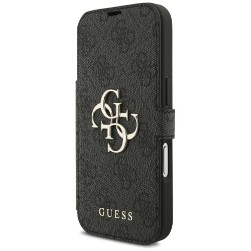 Etui Guess Book 4G Metal Logo do iPhone 18 Pro / 17 Pro, czarne
