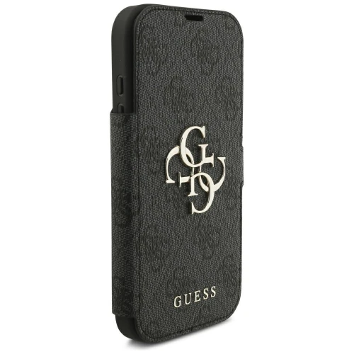 Etui Guess Book 4G Metal Logo do iPhone 18 Pro / 17 Pro, czarne