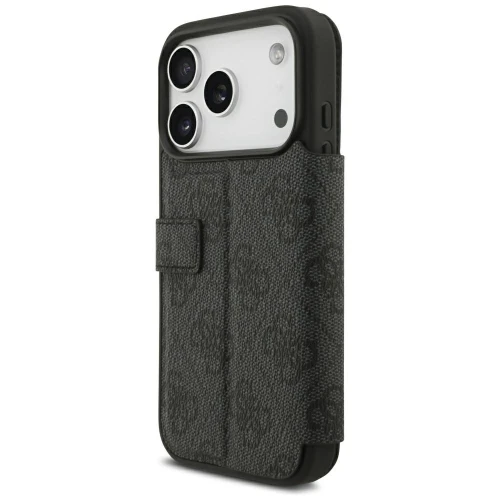 Etui Guess Book 4G Metal Logo do iPhone 18 Pro / 17 Pro, czarne