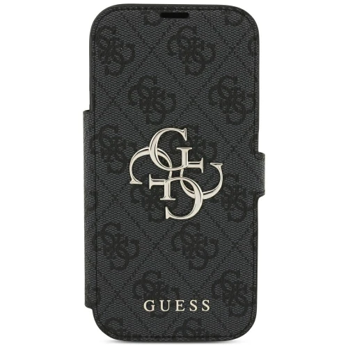 Etui Guess Book 4G Metal Logo do iPhone 18 Pro / 17 Pro, czarne