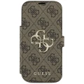Etui Guess Book 4G Metal Logo do iPhone 18 Pro / 17 Pro, brązowe