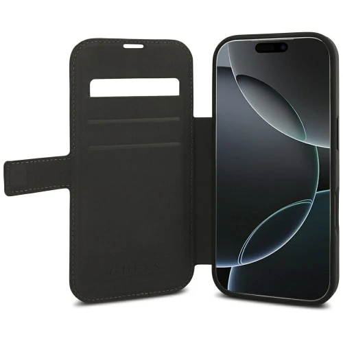 Etui Guess Book 4G Metal Logo do iPhone 18 Pro Max / 17 Pro Max, brązowe