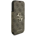 Etui Guess Book 4G Metal Logo do iPhone 18 Pro Max / 17 Pro Max, brązowe