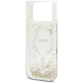 Etui Guess Resin Bottom Glitter do iPhone 18 Pro / 17 Pro do MagSafe, złote
