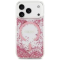 Etui Guess Resin Bottom Glitter do iPhone 18 Pro / 17 Pro do MagSafe, różowe