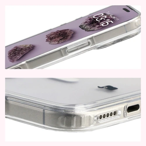 Etui z pierścieniem magnetycznym Bizon Case CrystalO do iPhone 18 Pro Max / 17 Pro Max, przezroczyste (5/7)