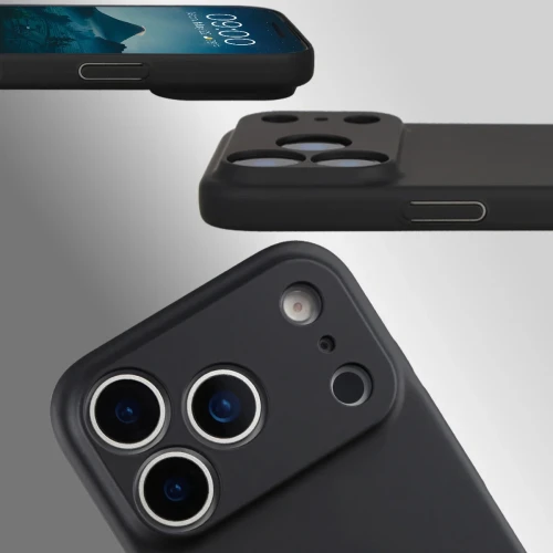 Etui Bizon Case Łupka do iPhone 18 Pro, czarne (4/6)