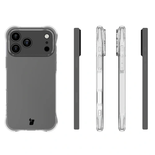 Elastyczne etui + 2x szkło hartowane Bizon Case Clear Pack do iPhone 18 Pro Max / 17 Pro Max (4/9)